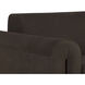 Romer Brushed Gold / Nubuck Cocoa Leather Armchair